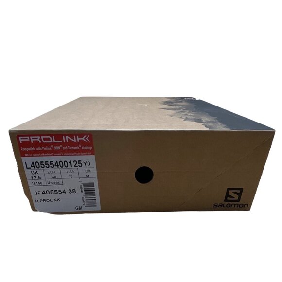 Salomon Black With White & Blue Accents R Prolink Cross Country Ski Boots Sz 13 - Picture 8 of 10